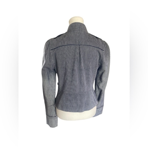 LA Kitty Striped Double Breasted Jean Jacket Size XL - Picture 4 of 10